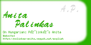 anita palinkas business card